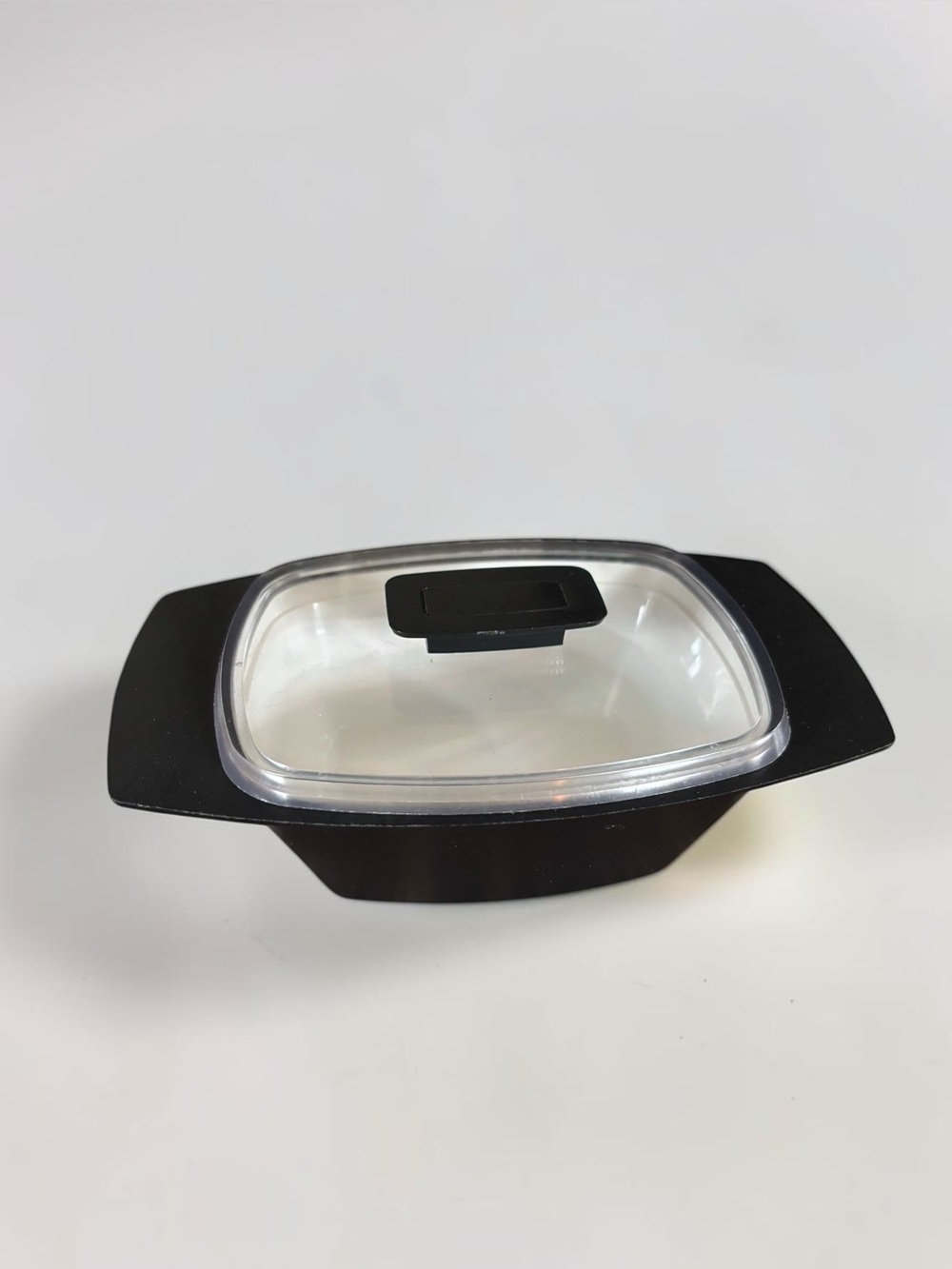 Gift for Mid Century Kitchen Vintage Black White Covered Butter Dish